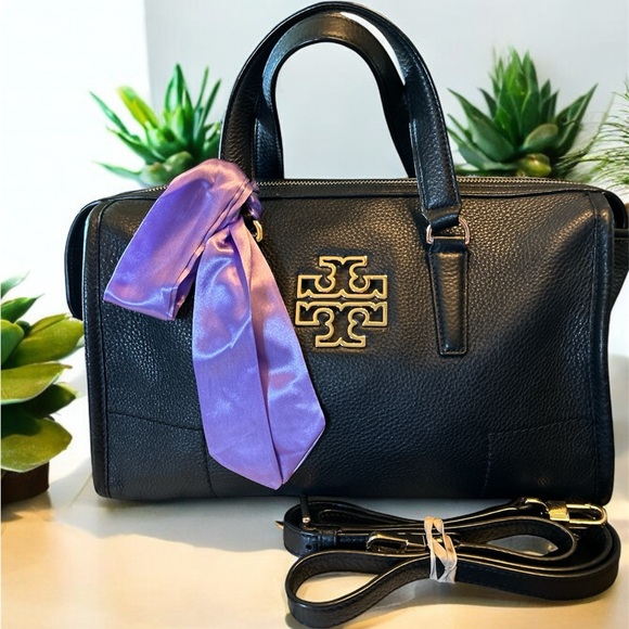 Tory Burch Handbags - Tory Burch Britton Leather Satchel Hand/Crossbody Bag EC